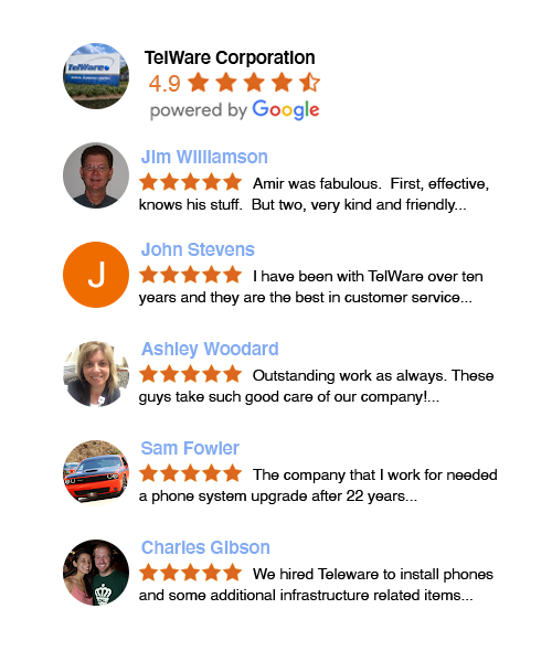 TelWare 5-Star Reviews