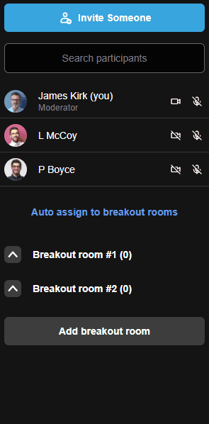 HDMeet move someone to a breakout room